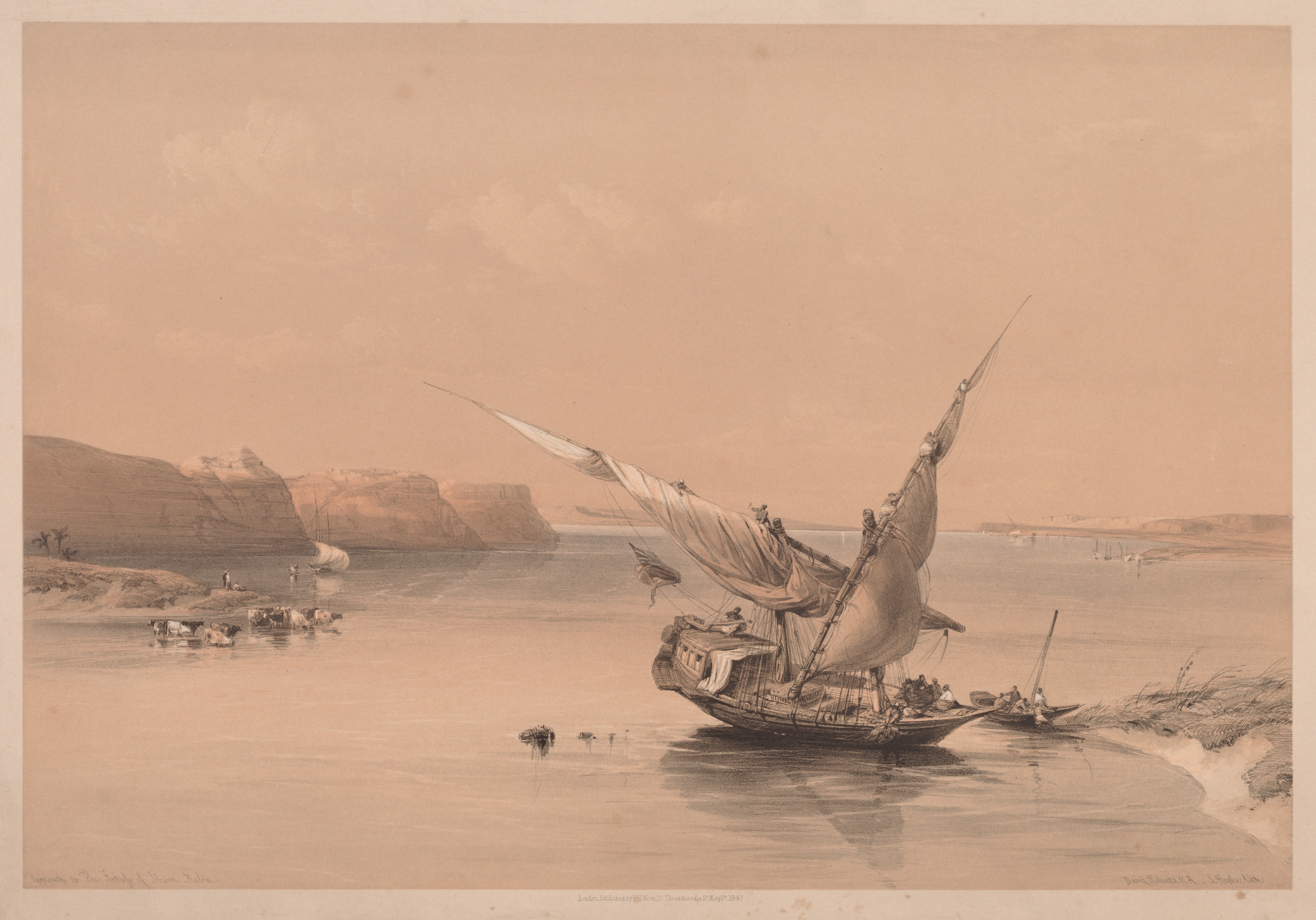 Egypt and Nubia:  Volume II - No. 6, Approach to the Fortress of Ibrim, Nubia