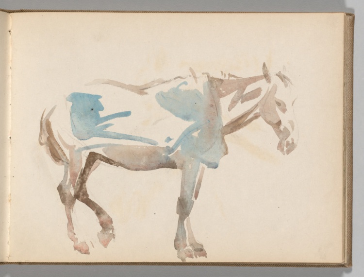 Sketchbook, Spain: Page 27: Horse, c. 1922