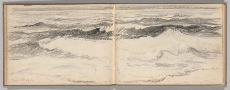 Sketchbook, Spain: Pages 66 and 69, Landscape