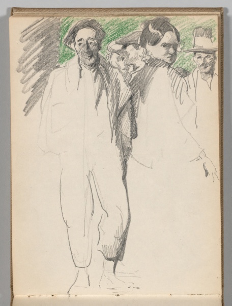 Sketchbook, Spain: Page 33: Standing Figures, c. 1922