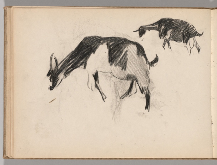 Sketchbook, Spain: Page 56, Studies of Goats