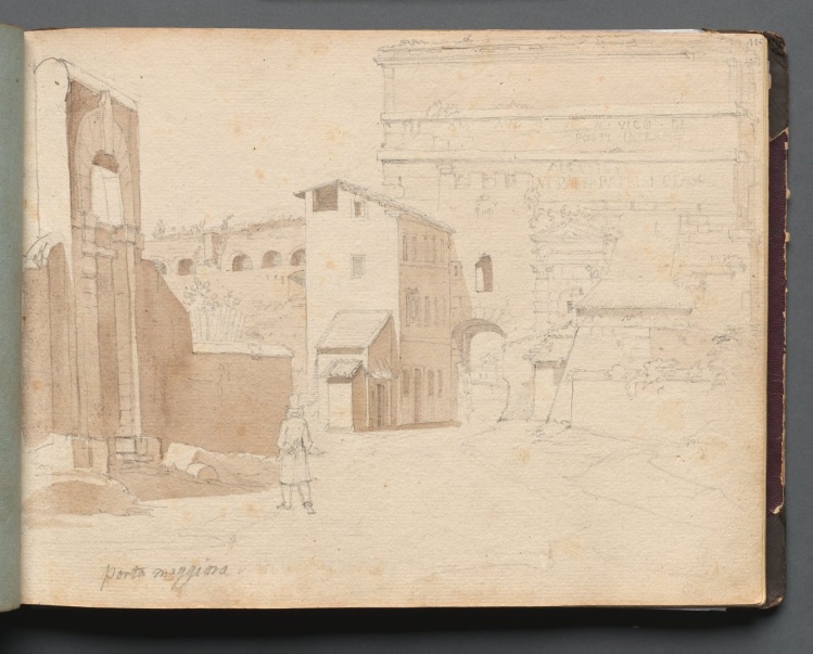 Album with Views of Rome and Surroundings, Landscape Studies, page 11a: "Porta Maggiore"