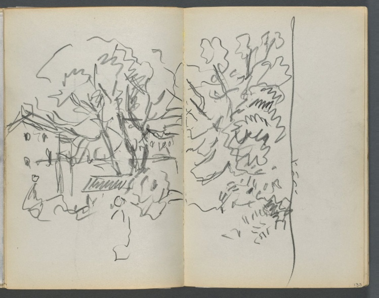 Sketchbook, The Dells, N° 127, page 132 & 133: Landscape