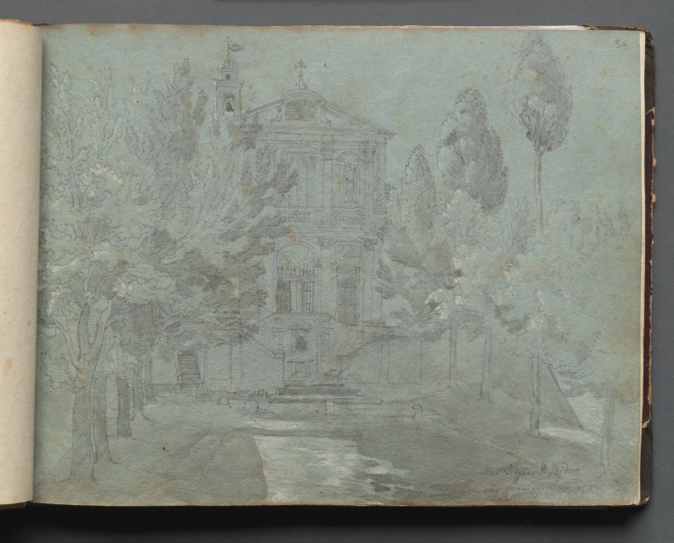 Album with Views of Rome and Surroundings, Landscape Studies, page 05a: "Saint Isidoro"