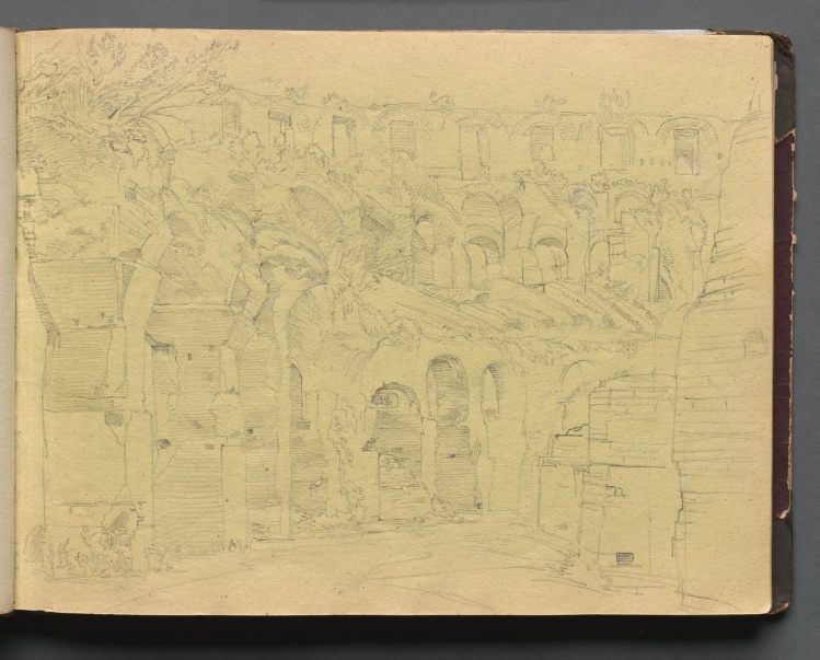 Album with Views of Rome and Surroundings, Landscape Studies, page 12a: Roman ruins