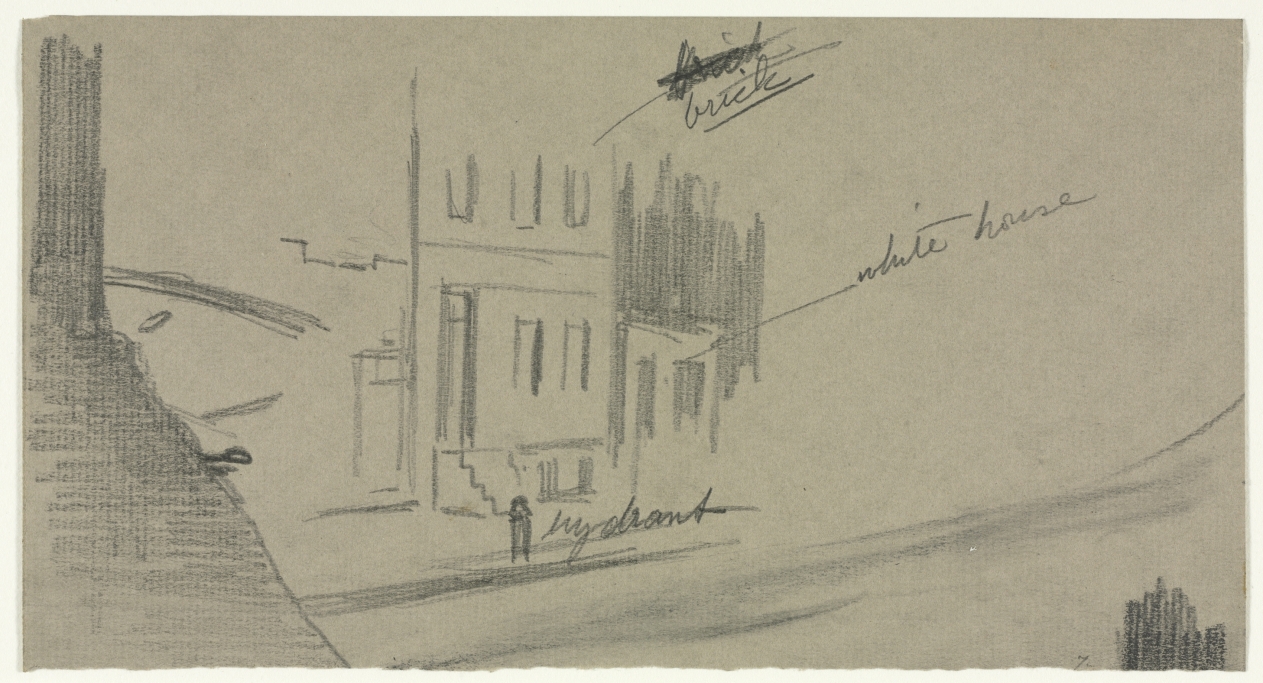 Study for "Corner Shadows", Martin Lewis, 1929