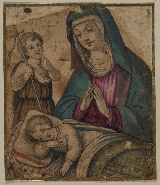 Virgin and Child with Saint John (recto) Unidentifiable (verso) 