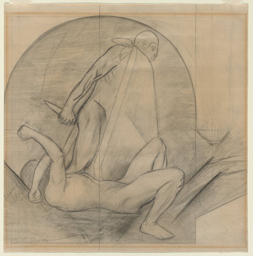 Study for the Mural “Aboriginal Races” (for the National Preparatory School, Mexico City), José Clemente Orozco, 1926