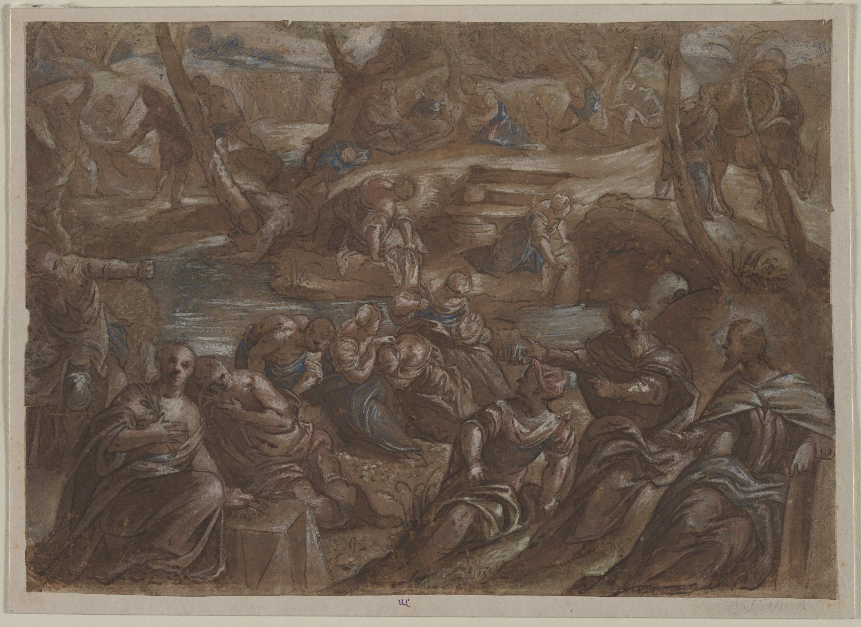 Copy of Tintoretto's Children of Israel Gathering Manna