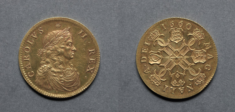 Broad: Charles II (obverse); Shields (reverse)
