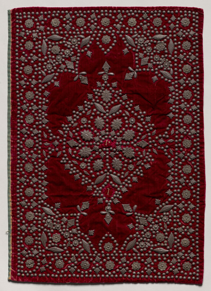 Embroidered Velvet Rectangle