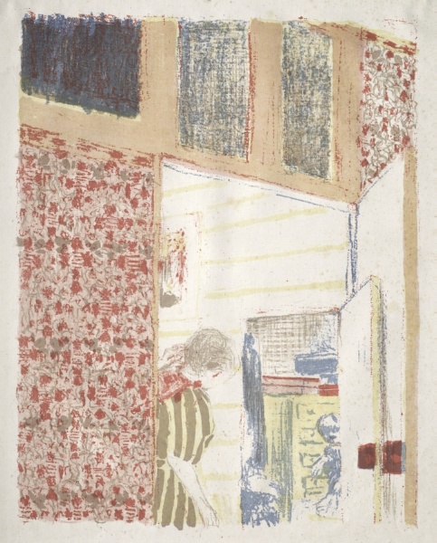 Interior with Pink Wallpaper III