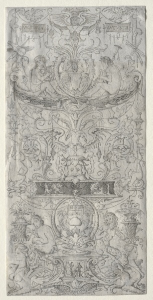 Panel of Ornament Inscribed Victoria Augusta