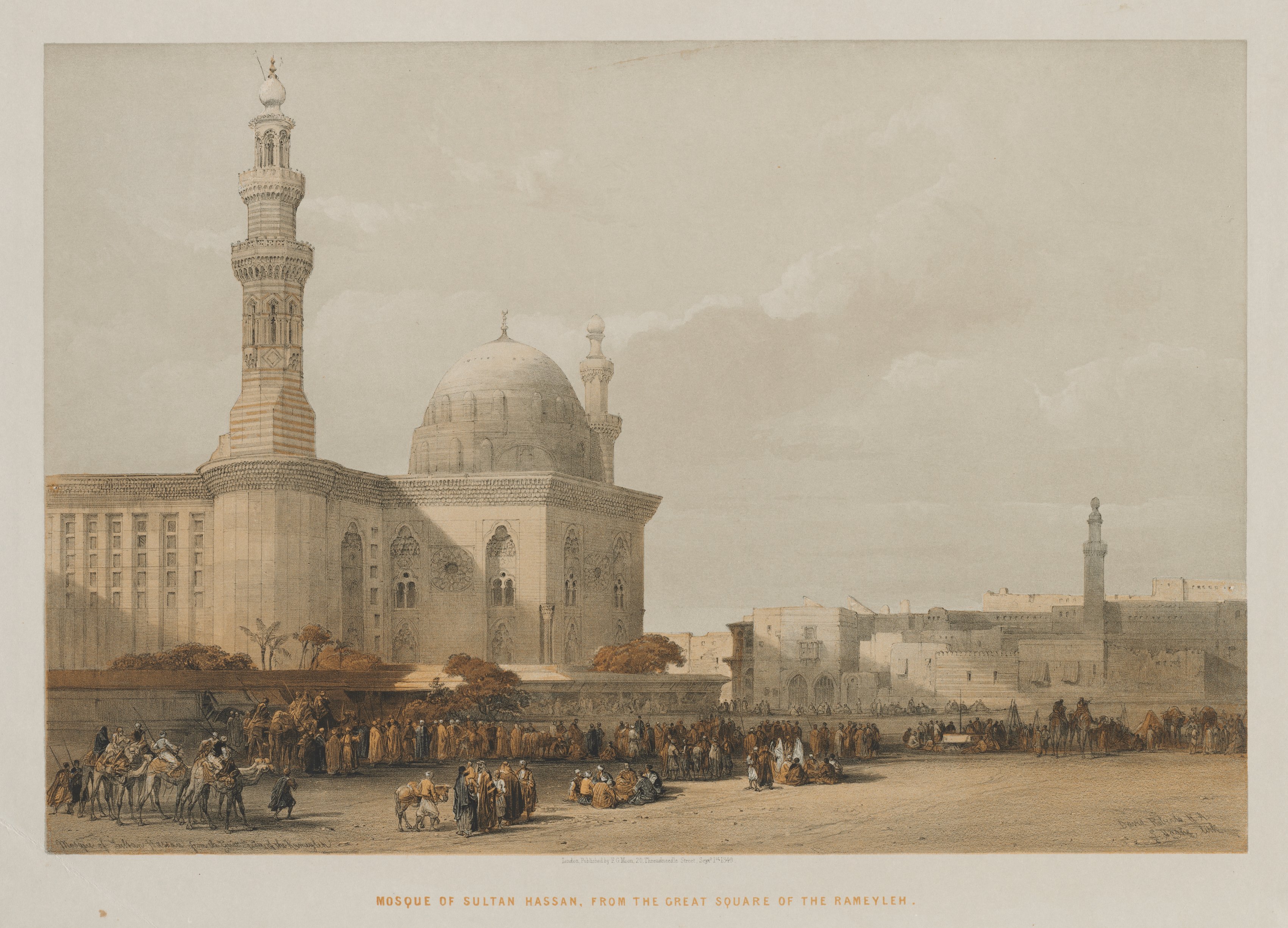 Egypt and Nubia, Volume III: Mosque of Sultan Hassan, from the Great Square of the Rameyleh