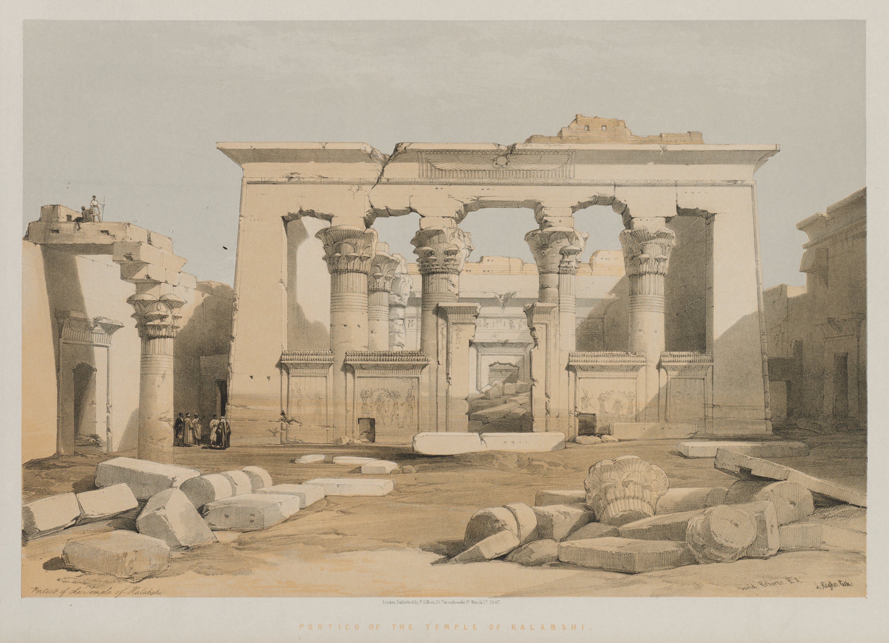 Egypt and Nubia, Volume I: Portico of the Temple of Kalabshe