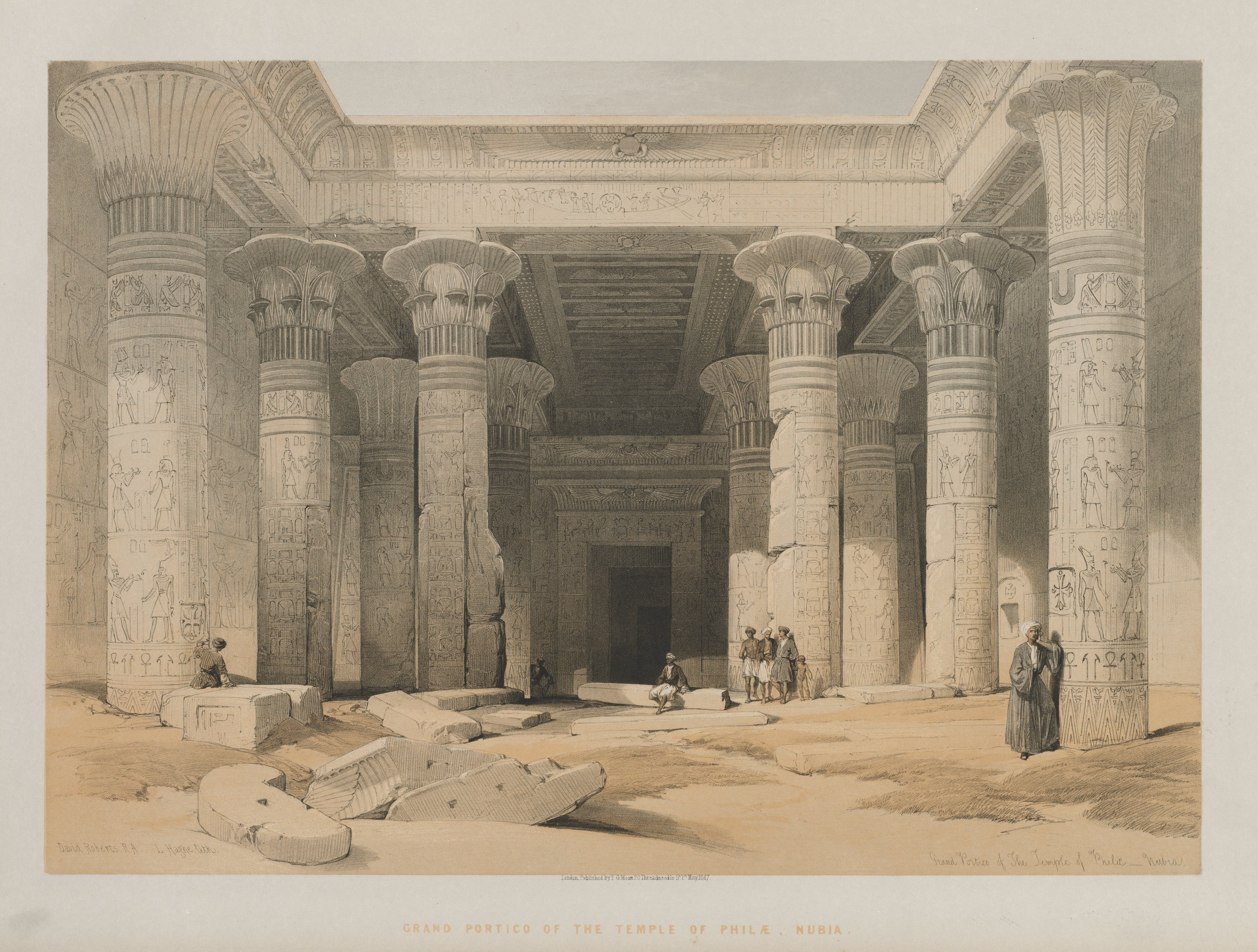 Egypt and Nubia, Volume I: Grand Portico of the Temple of Philae, Nubia