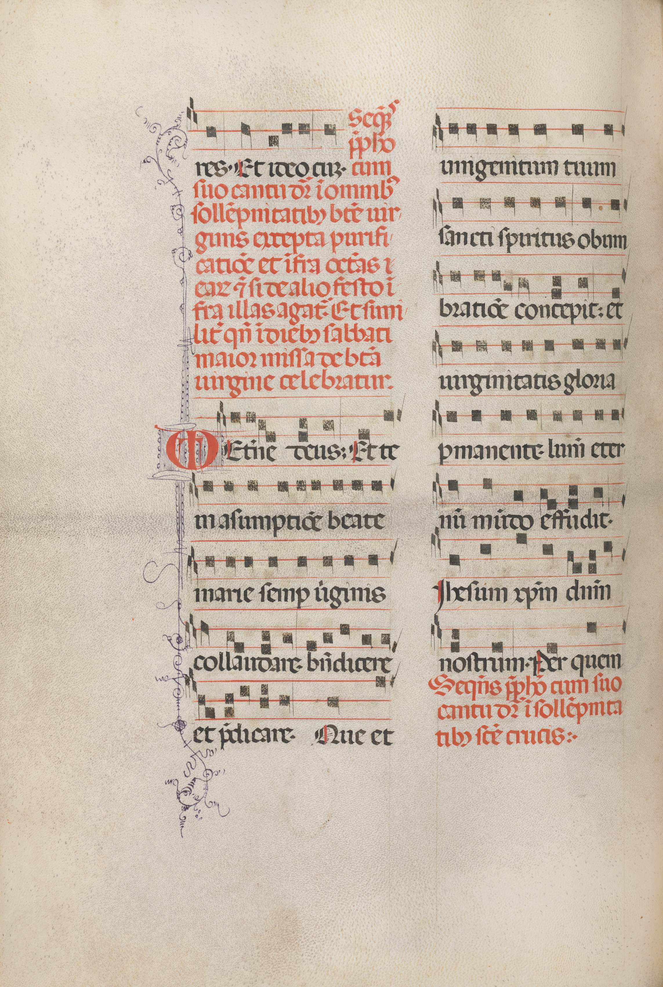 Missale: Fol. 181v: Music for various ordinary prayers