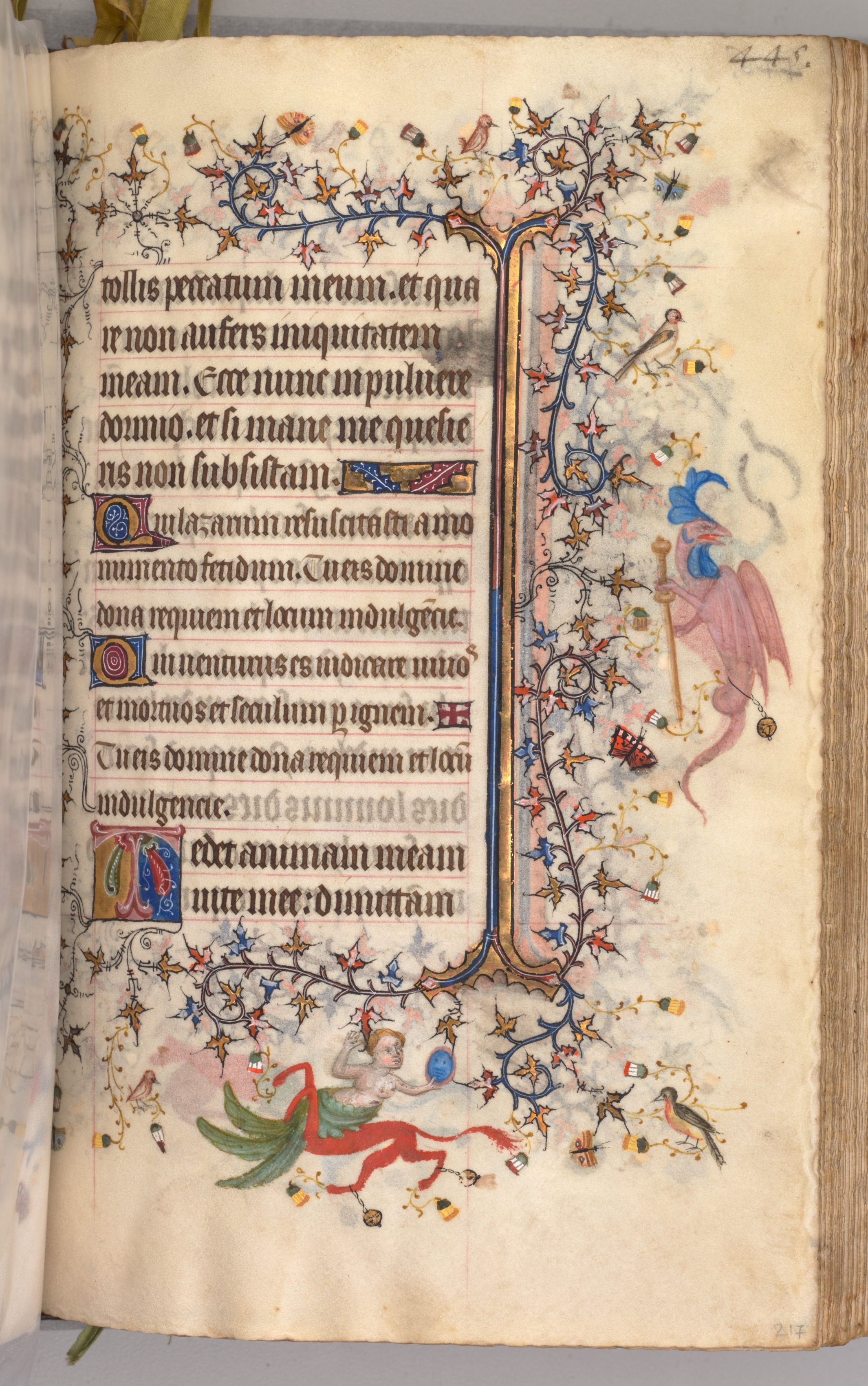 Hours of Charles the Noble, King of Navarre (1361-1425): fol. 217r, Text