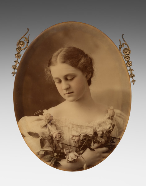 Young Woman Holding Roses