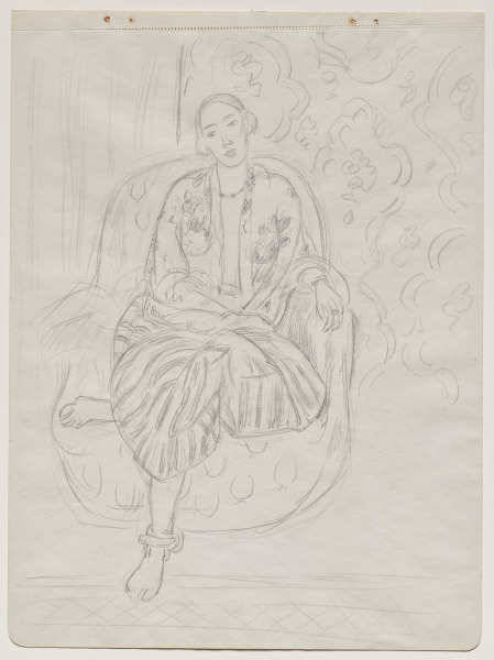Seated Odalisque in Striped Pantaloons