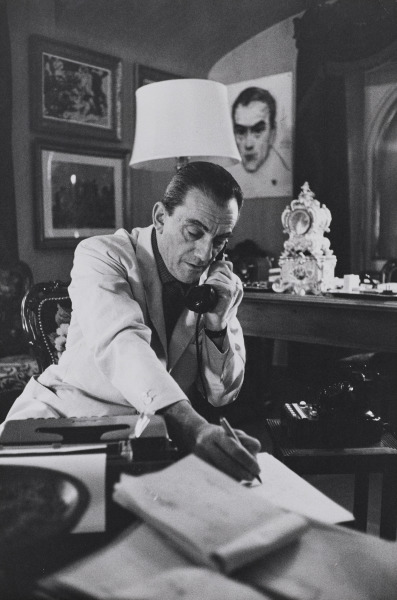 Luchino Visconti, Italian Film and Theatre Director, at His Home, Rome