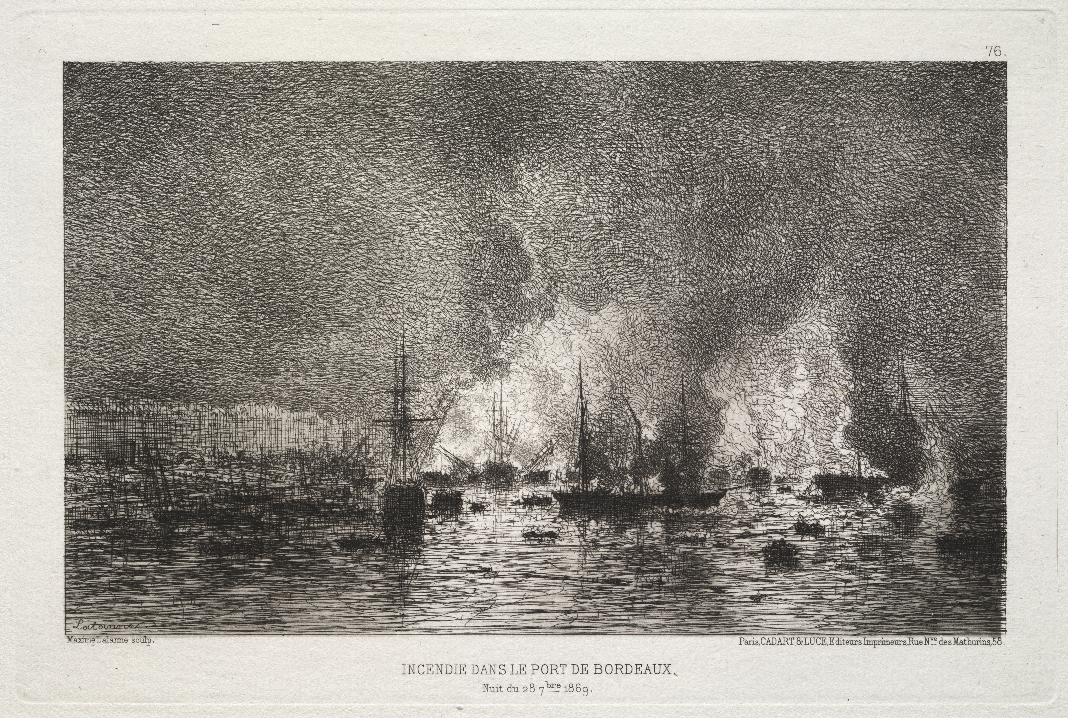 Conflagration in the Port of Bordeaux