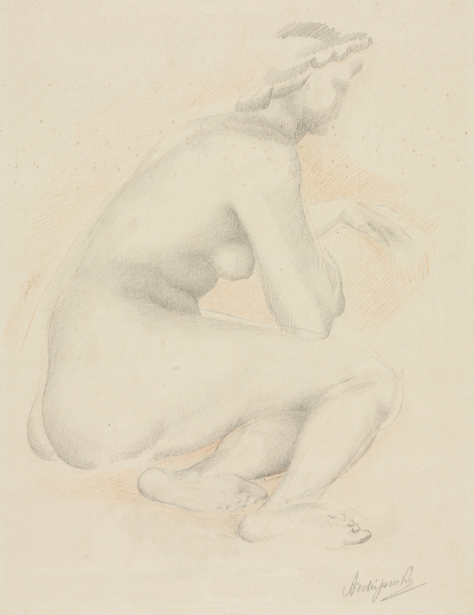 Seated Nude Study, Alexander Archipenko, c. 1900–1932