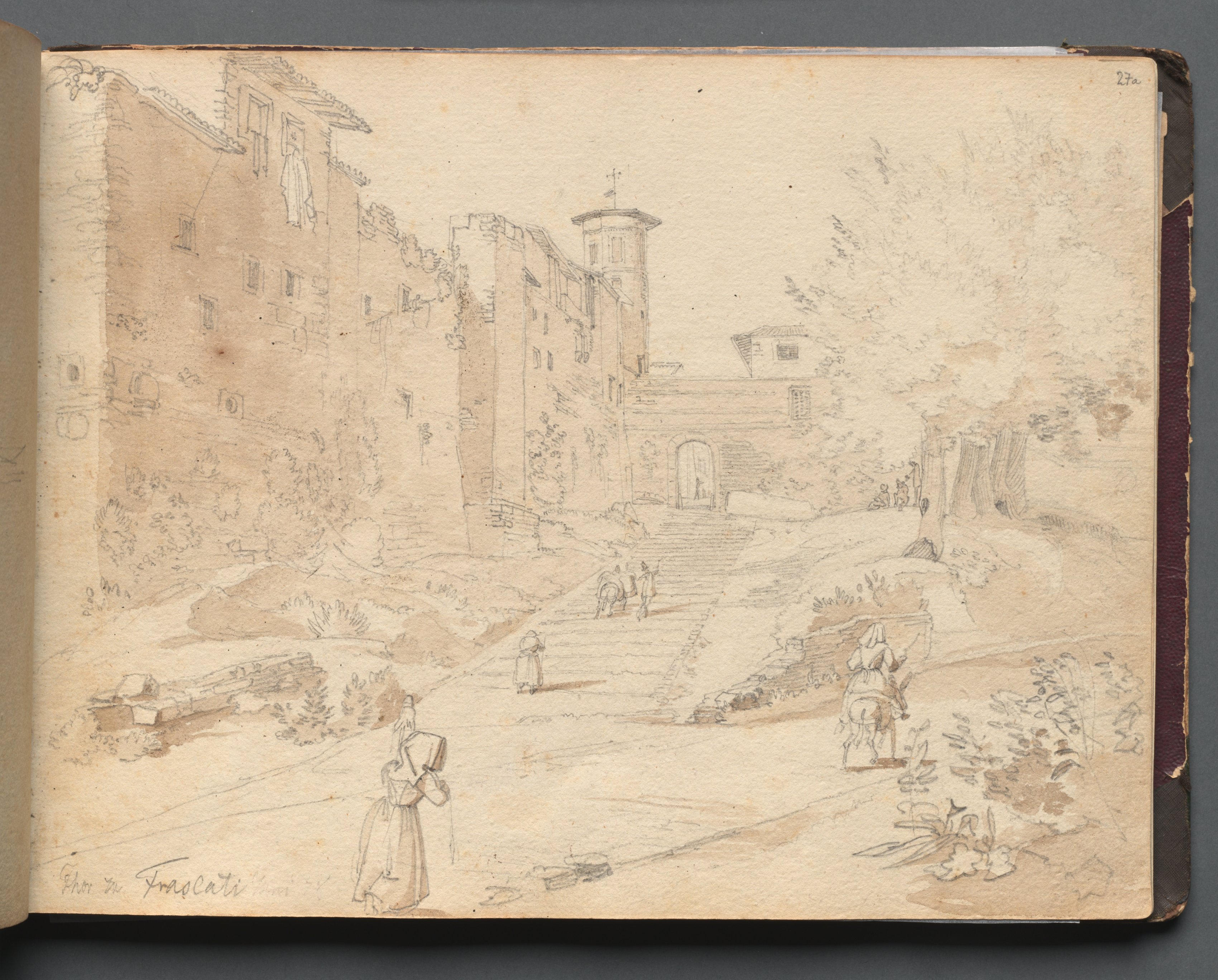 Album with Views of Rome and Surroundings, Landscape Studies, page 27a: "Frascati"