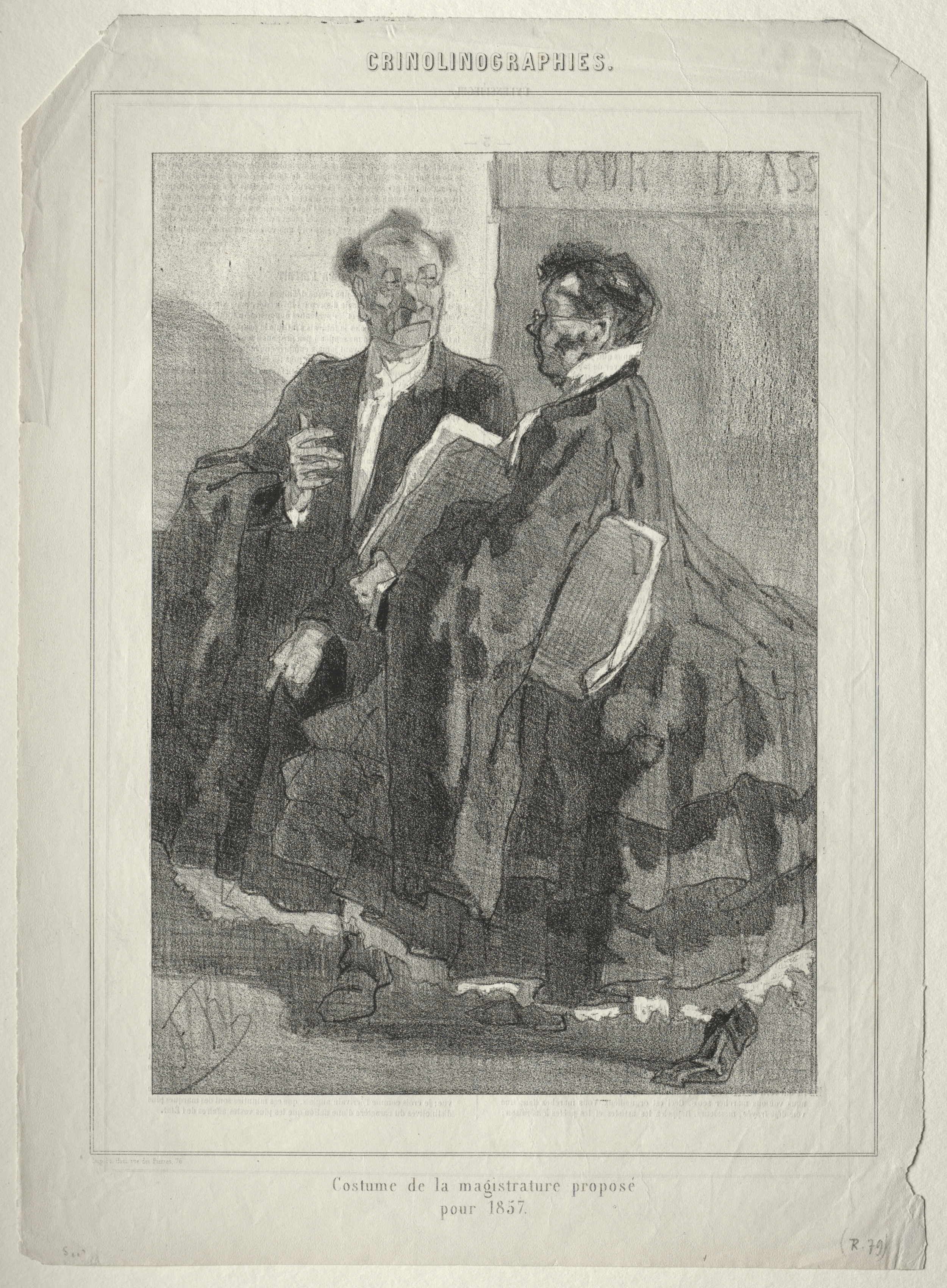 Crinolinographies (Costume de la magistrature proposé pour 1857)