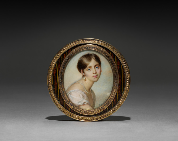 Cover for a Snuff Box with a Portrait of a Young Woman