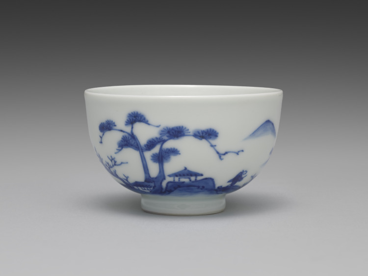 Teacup from Tea Set with Chinese Landscape