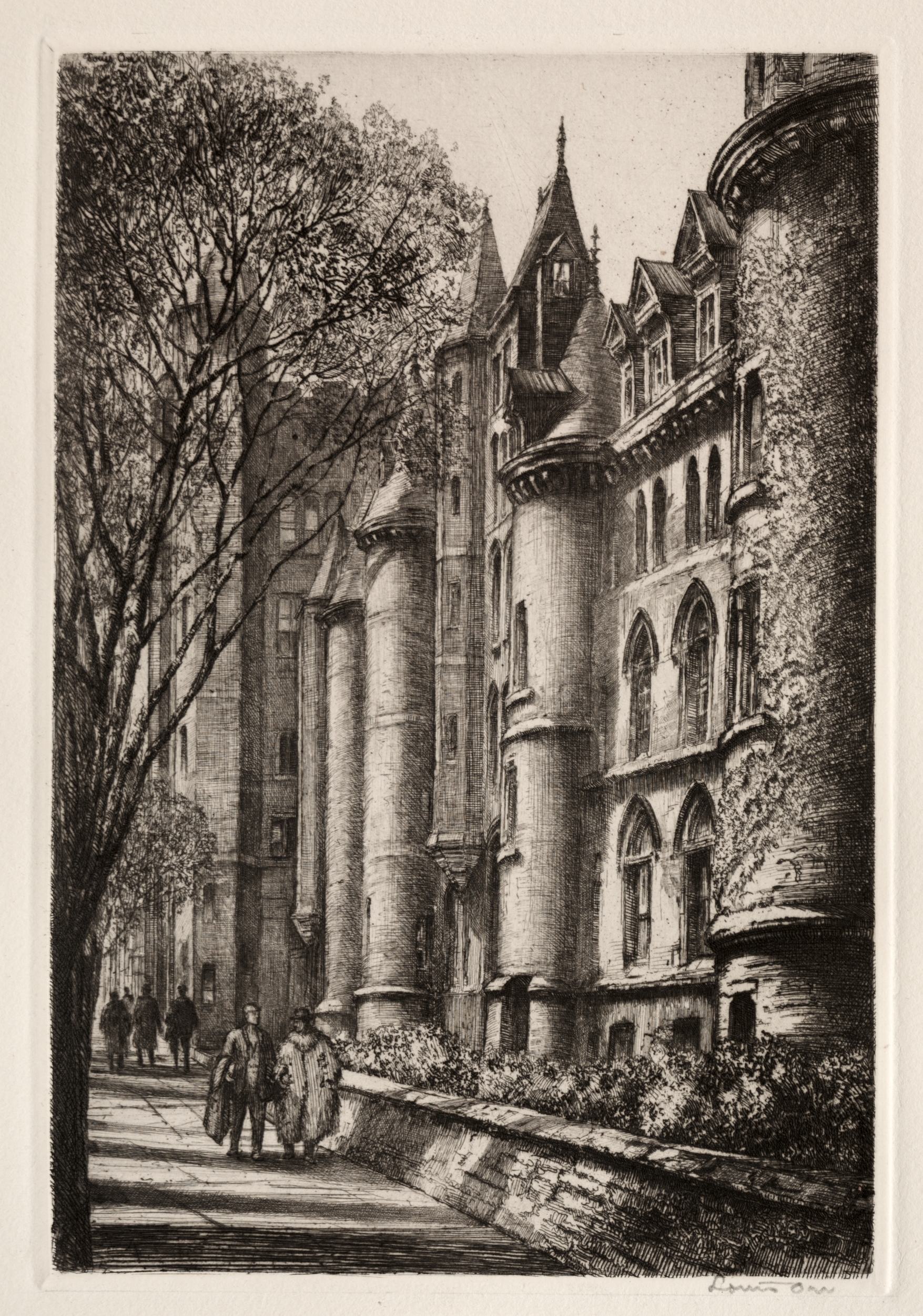 Yale University:  Farnham and Lawrence Halls, College Street