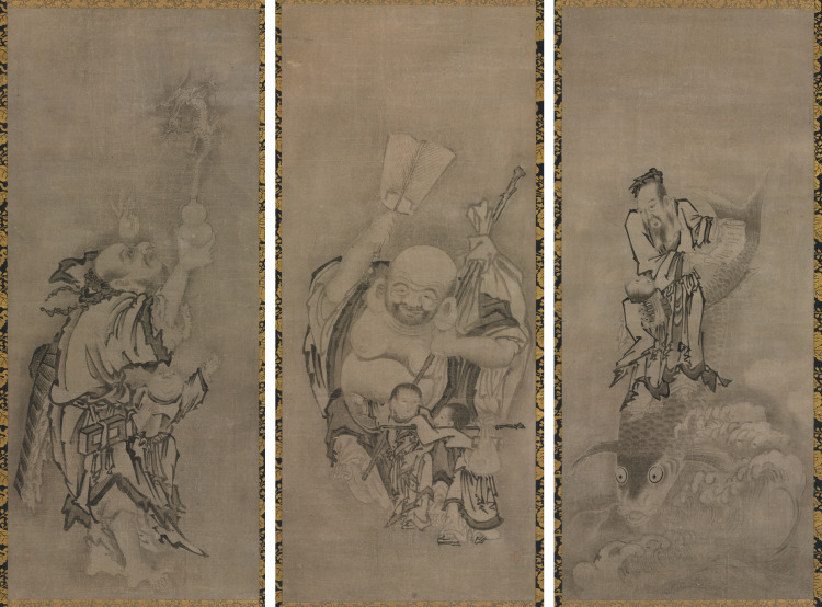 Hotei with Daoist Immortals