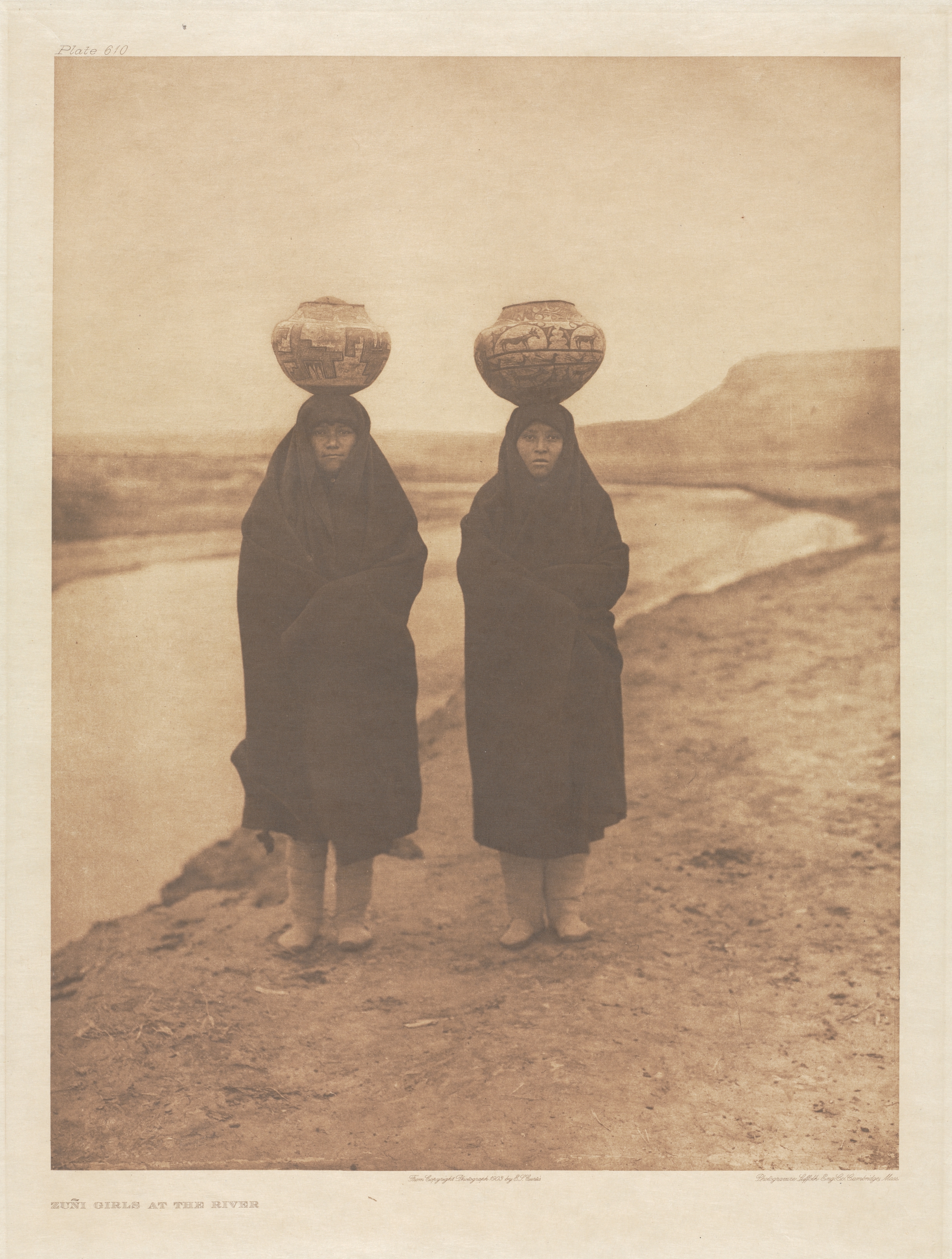 Portfolio XVII, Plate 610: Zuñi Girls at the River