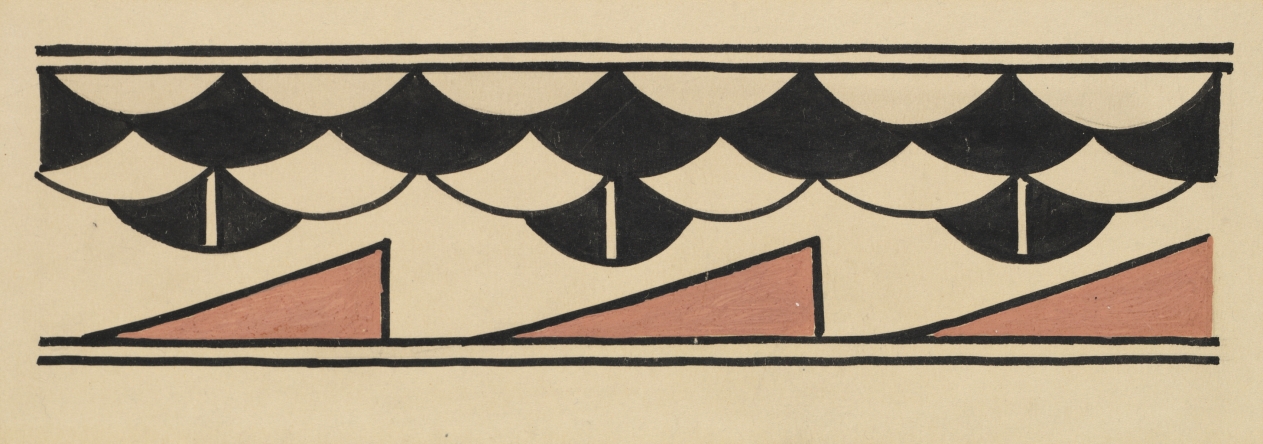 San Ildefonso Pottery Design, Kenneth M. Chapman, Before 1928