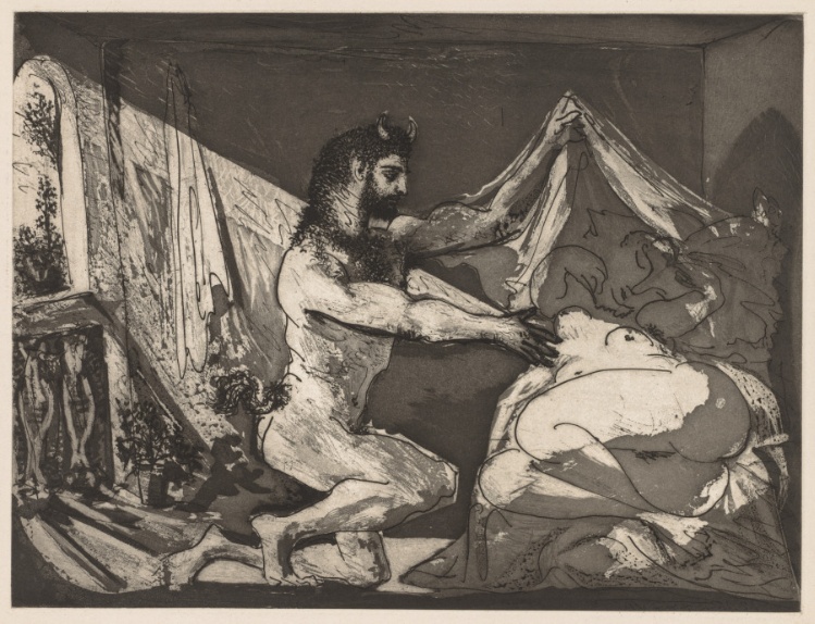 Vollard Suite: Faun Revealing a Sleeping Woman