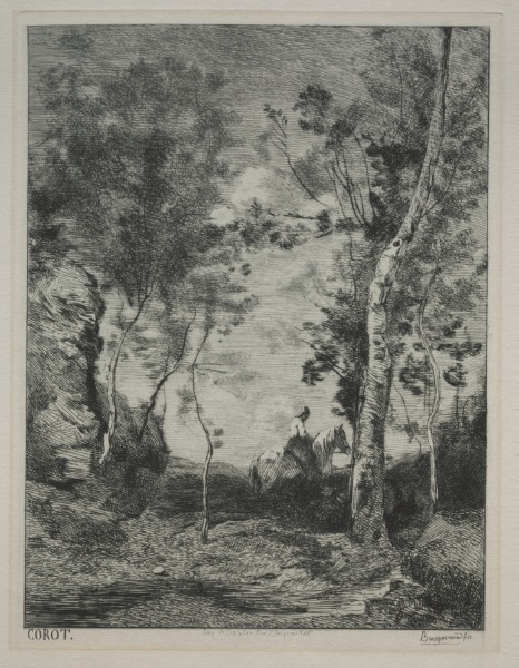 Landscape, or The White Horse, after Corot