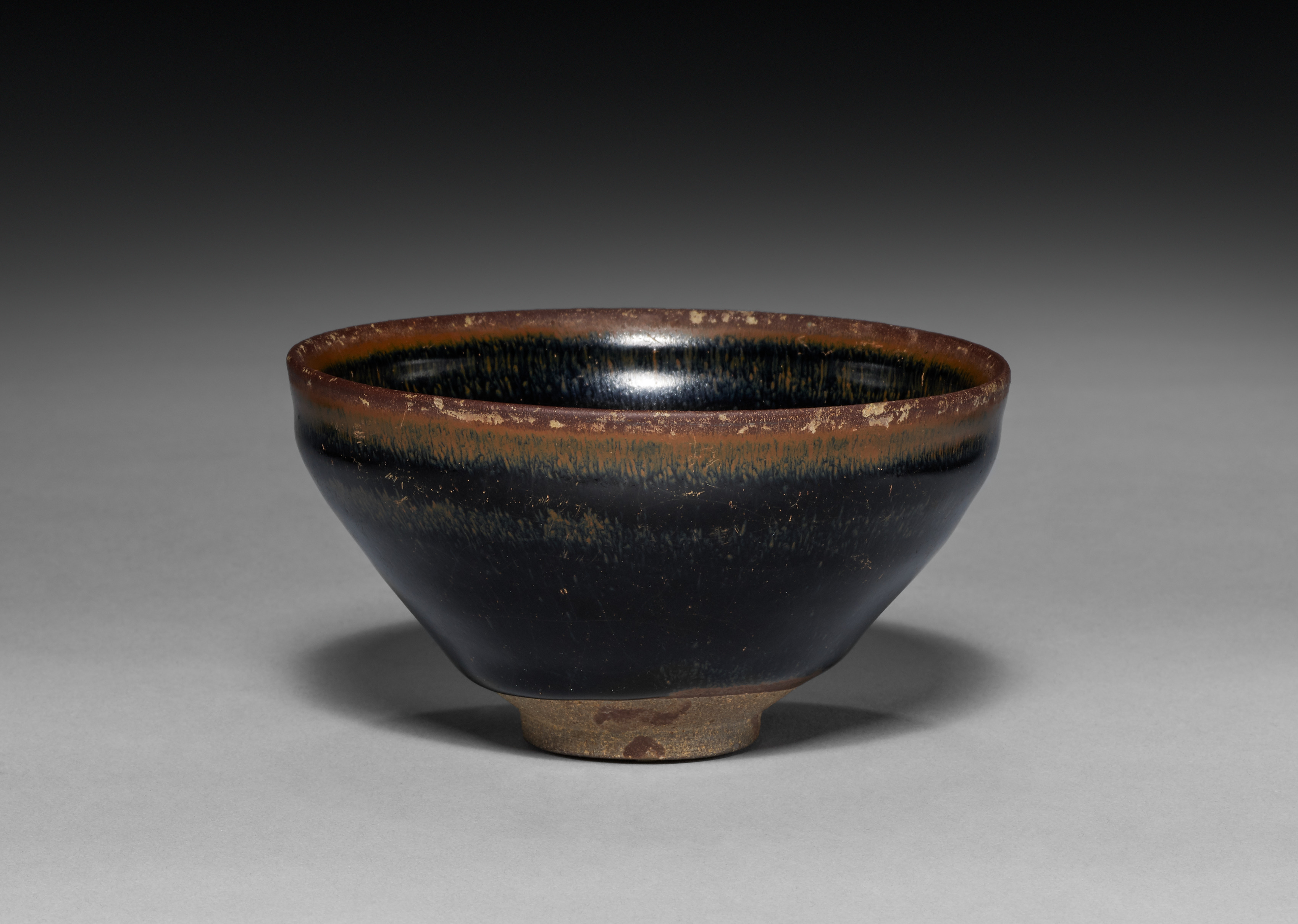 Black-Glazed Teabowl with Incised Characters (供御) for “Imperial Tribute”
