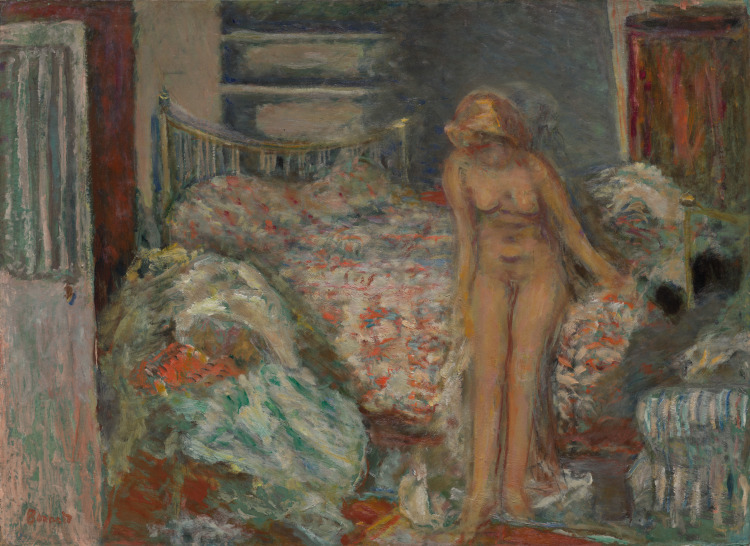 Nude Rising from Bed