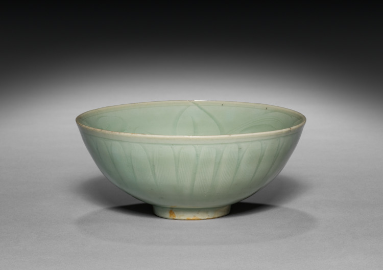 Bowl with Carved Lotus Design