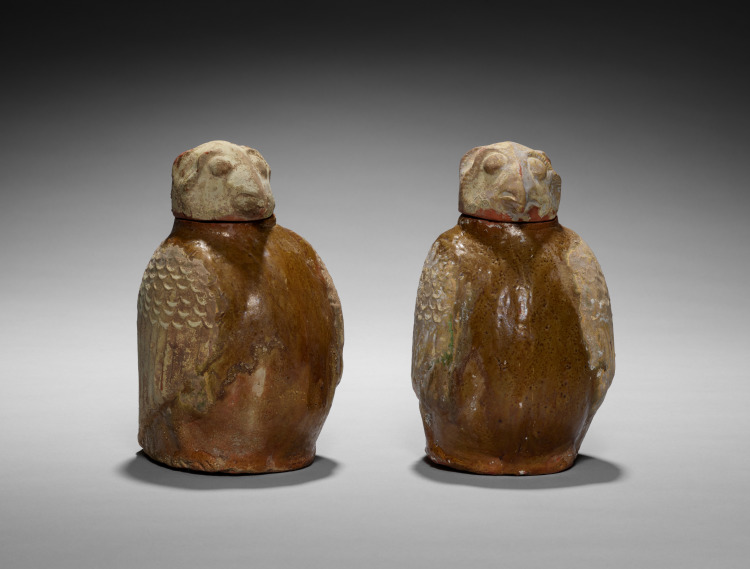 Pair of Owl-shaped Jars