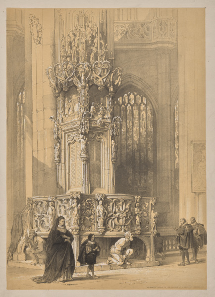 Sketches in Belgium and Germany, First Series, Sacrament House in the Church of St. Laurent, Nuremberg