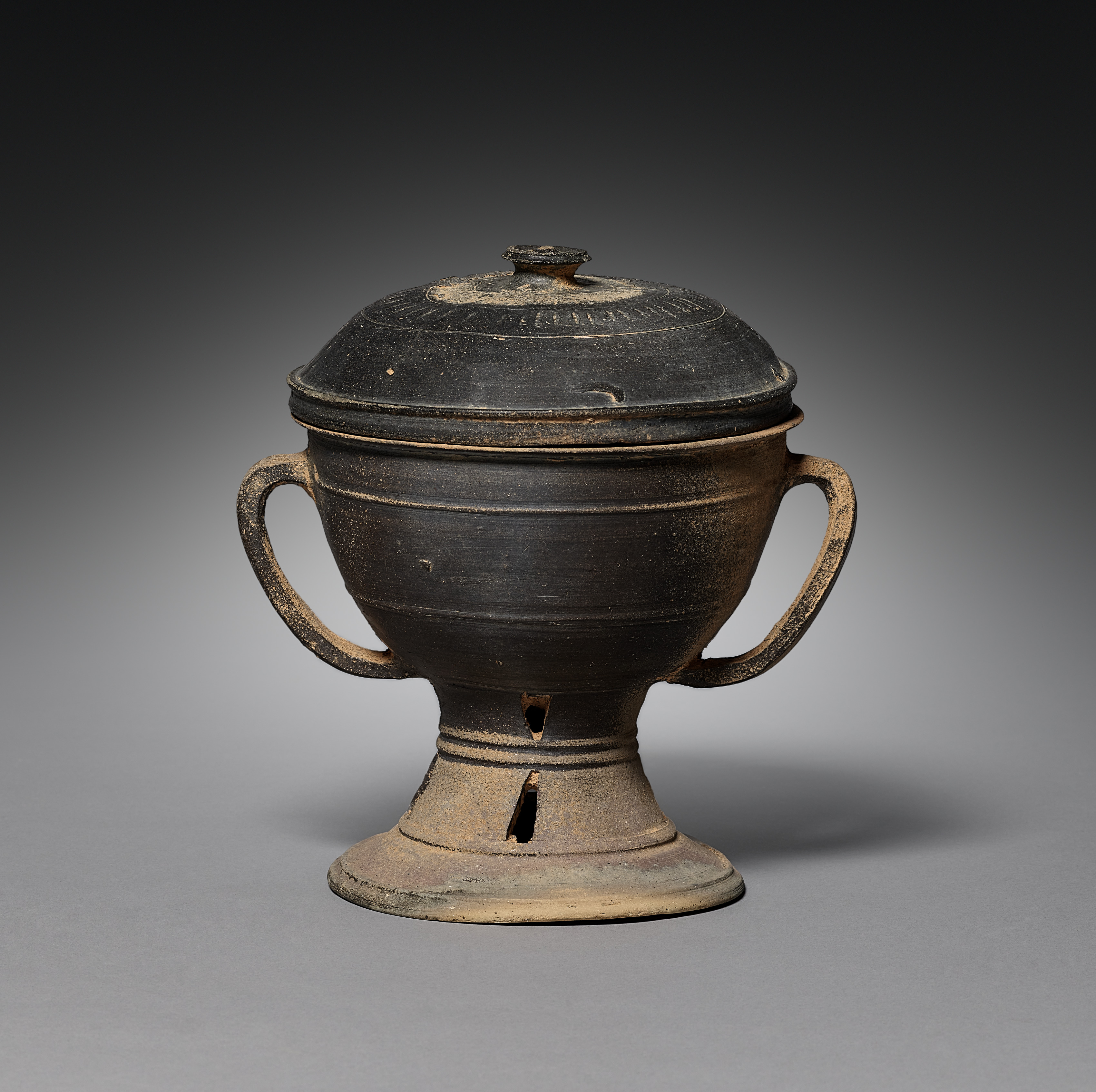 Lidded Cup with Strap Handles