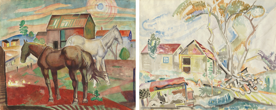 The Spinach Tree (recto) Rabbit Hutch (verso), William Sommer, 1937