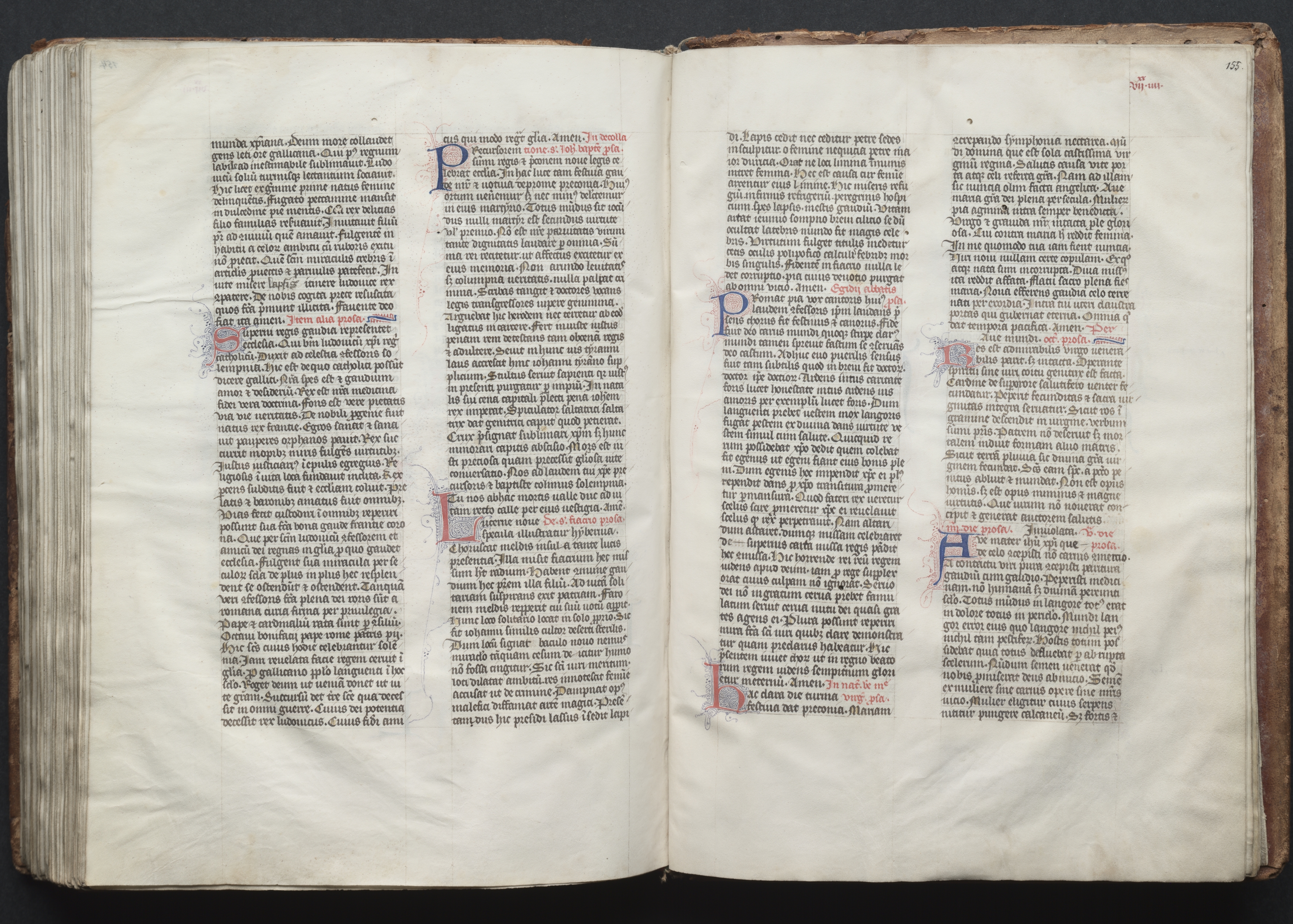 The Gotha Missal:  Fol. 155r, Text