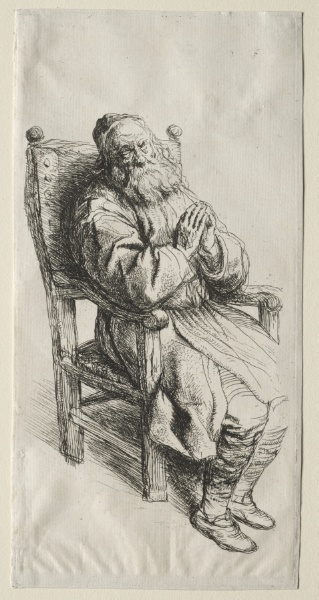 An Old Man in a Chair, Praying