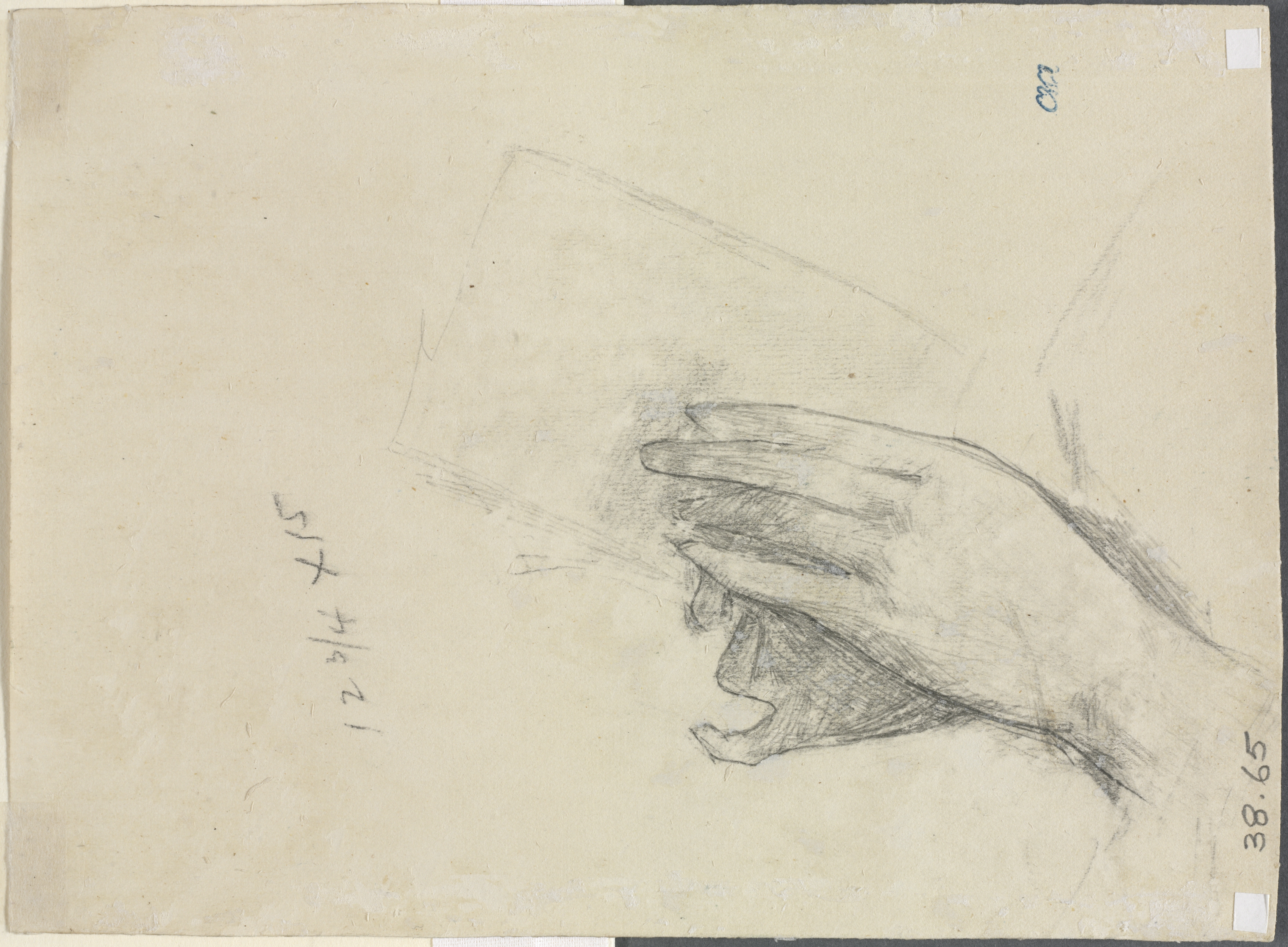 Hands Holding a Book (verso)