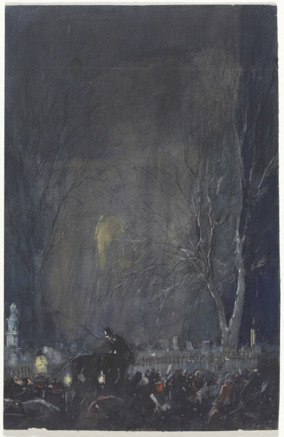Trinity Church, New Year's Eve, Эверетт Шинн, ок. 1891–1953