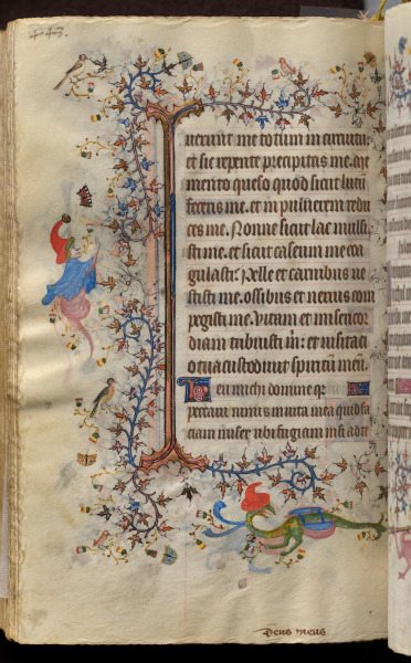 Hours of Charles the Noble, King of Navarre (1361-1425): fol. 218v, Text