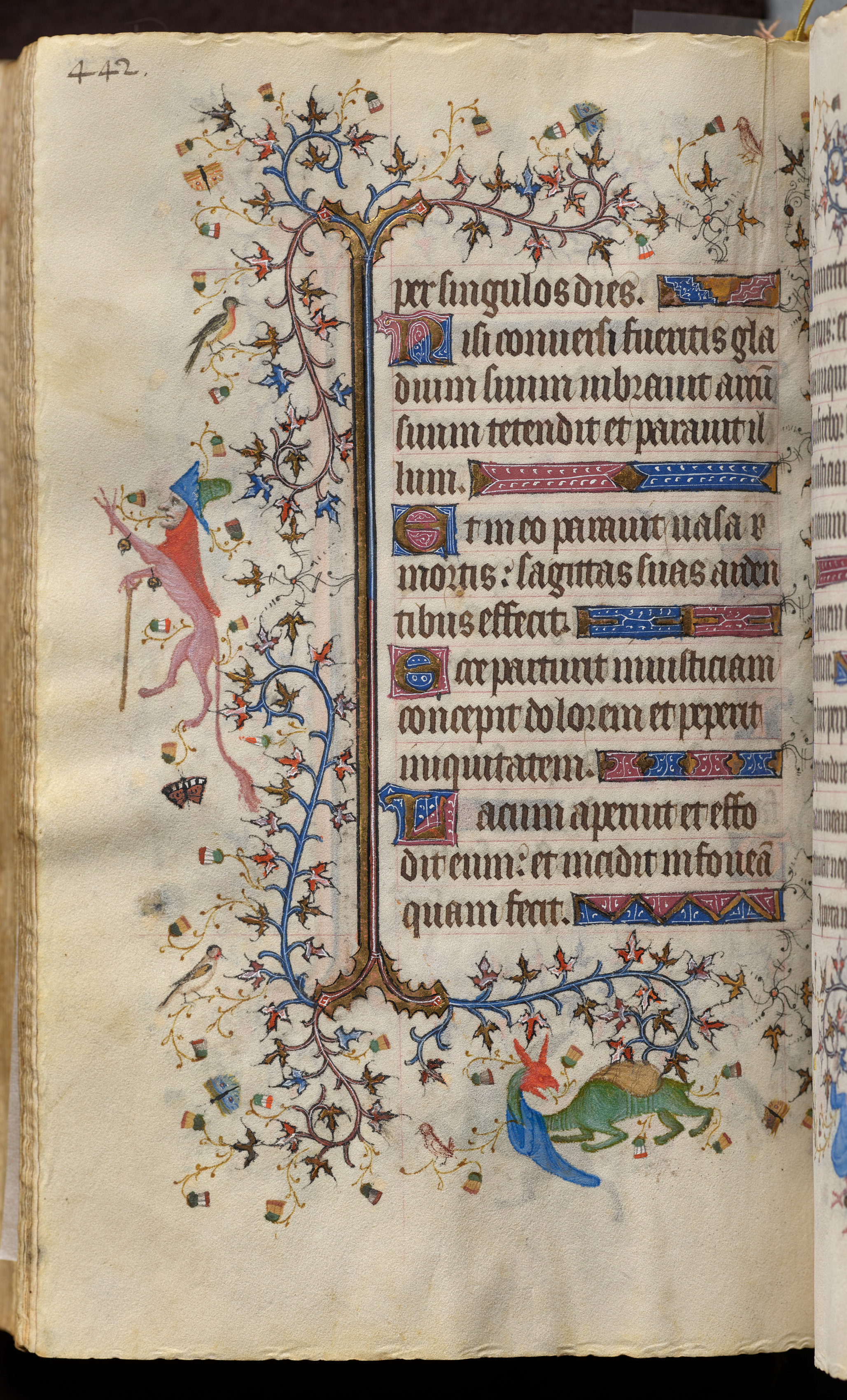Hours of Charles the Noble, King of Navarre (1361-1425): fol. 215v, Text
